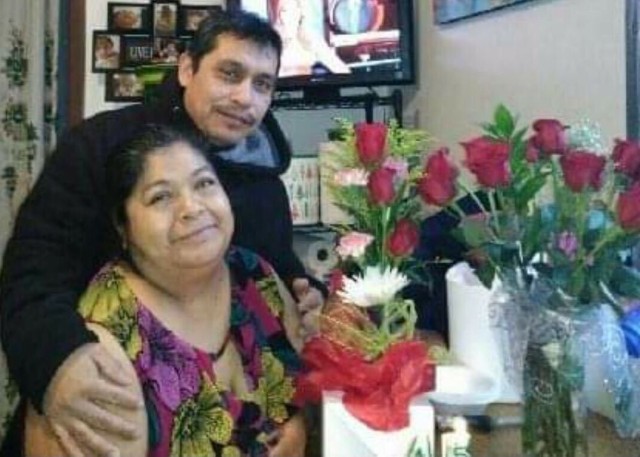 Sarai Camarillo’s parents Candelaria and Margarito Lucero grew up in the same town in Mexico. ‘He was my first boyfriend,’ says Candelaria. ‘We went our separate ways and we both had children with other partners. Then we reunited here [in Chicago].’ (Courtesy of Candelaria Lucero)