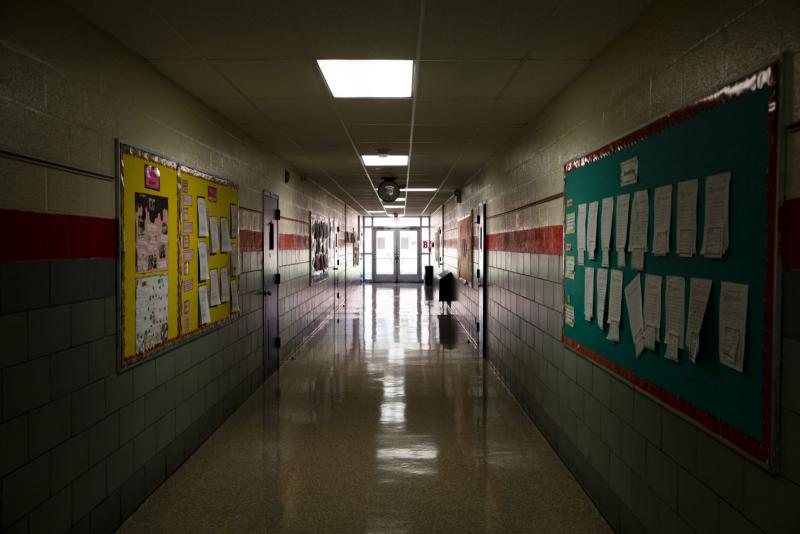 A hallway in Cooper Lane Elementary School in Landover Hills, Maryland. Tyrone Turner / WAMU/Dcist