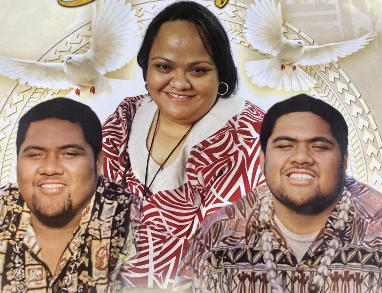 Twin brothers Joey “Faleono” Savea and Joel “Seali’i” Savea, 23, and their cousin Emily “Fia” Memea, 40, all died of COVID this summer in a span of two weeks. Photo courtesy of Fourth Samoan Congregational Church.