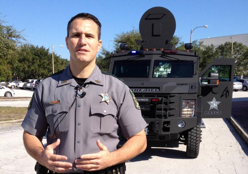 Sheriff Chris Nocco unveils Pasco County’s new SWAT vehicle in 2011. Times (2011)