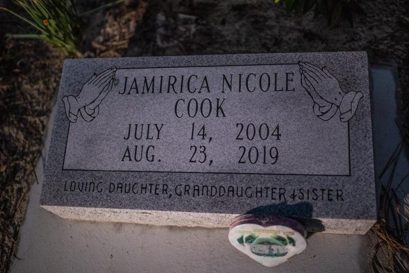 The headstone for Jamirica "Noonie" Cook. ALICIA DEVINE/TALLAHASSEE DEMOCRAT
