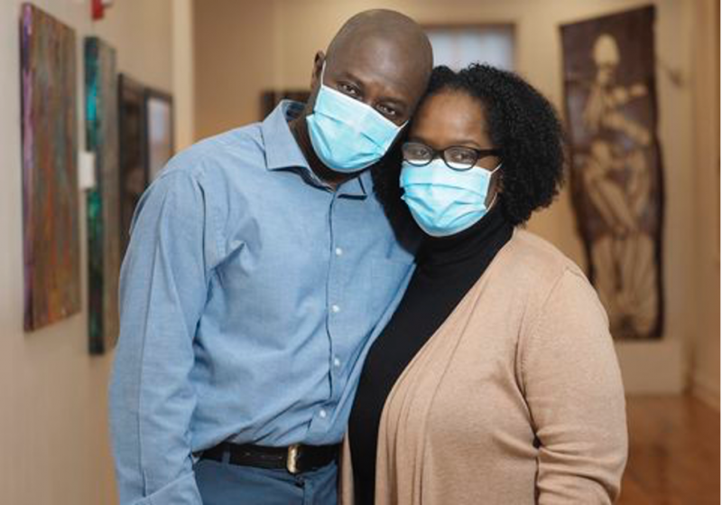 Coronavirus survivors Ray Palmer and Laura Bonas-Palmer.  Patti Sapone | NJ Advance Media