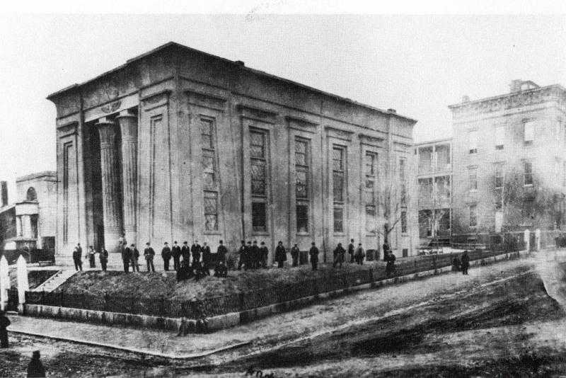 Finished in 1845, the Egyptian Building served as the first medical education building for the Medical College of Virginia and included a dissecting room. WIKIMEDIA COMMONS/VALENTINE MUSEUM