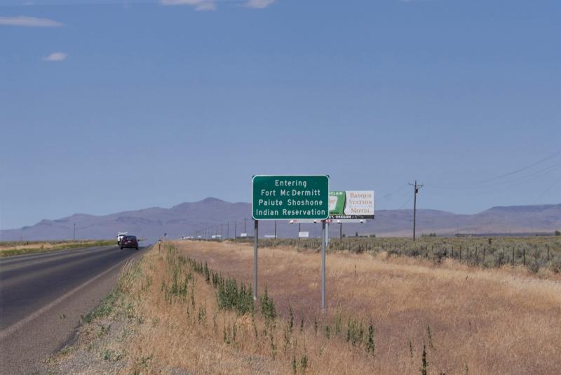 Fort McDermitt Paiute and Shoshone Indian Reservation entrance sign, seen on July 19, 2022 on the Fort McDermitt Paiute and Shoshone Indian Reservation Nevada. ALEJANDRA RUBIO, FOR USA TODAY