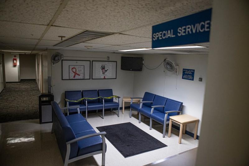 The waiting room in the Fresno County Department of Public Health on June 8, 2022. Photo by Larry Valenzuela, CalMatters/CatchLight Local