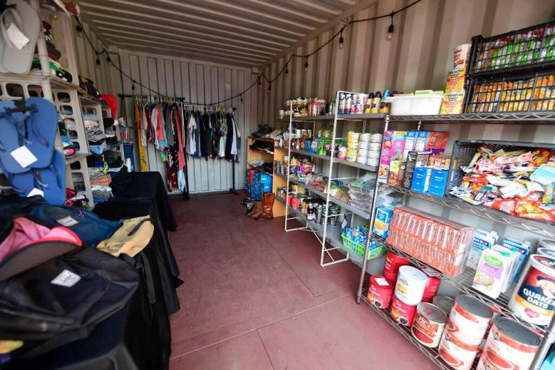 Food and other items are available to those in need on a pay as much as you can basis during the launch of the daily farmers market, Bodega Comunitaria, at the Lopez Urban Farm in Pomona on Wednesday, Aug. 17, 2022. (Photo by Will Lester, Inland Valley Daily Bulletin/SCNG)