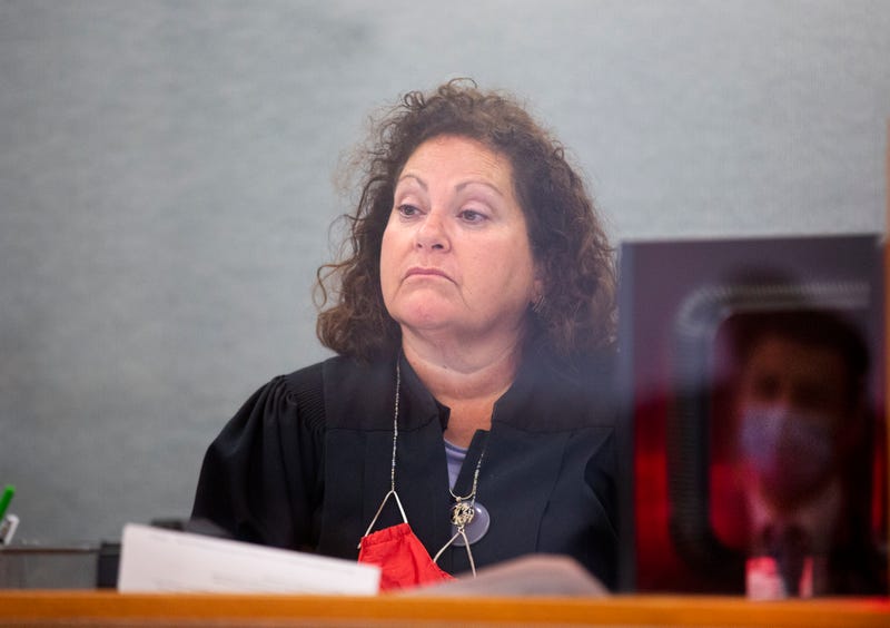 Hamilton County Municipal Court Judge Heather Russell presides over a domestic violence case, Aug. 23, 2021. LIZ DUFOUR/THE ENQUIRER
