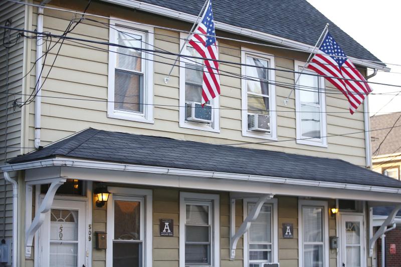 Amicus Properties is a newcomer to the Bethlehem student housing market, but they've quickly acquired a large portfolio, easily identified by the American flags. The company is opening an office on Fourth Street. Saed Hindash | For lehighvalleylive.com