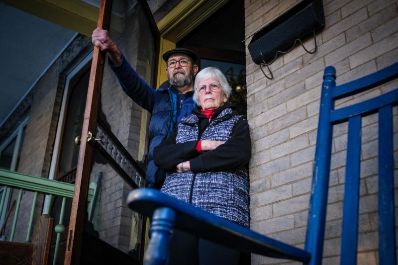 Montclair Avenue residents Craig and Anne Evans are holdouts on a block of student housing. Saed Hindash | For lehighvalleylive.com