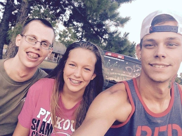 Justin Reeder, left, with his younger sister, Anna, and younger brother, Jonathon "Moose" Reeder. Justin's family said he was the funniest family member and the center of attention in the home. Courtesy: Mandy Reeder
