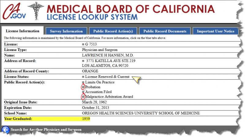 lawrence hansen, reporting on health, william heisel, doctor oversight